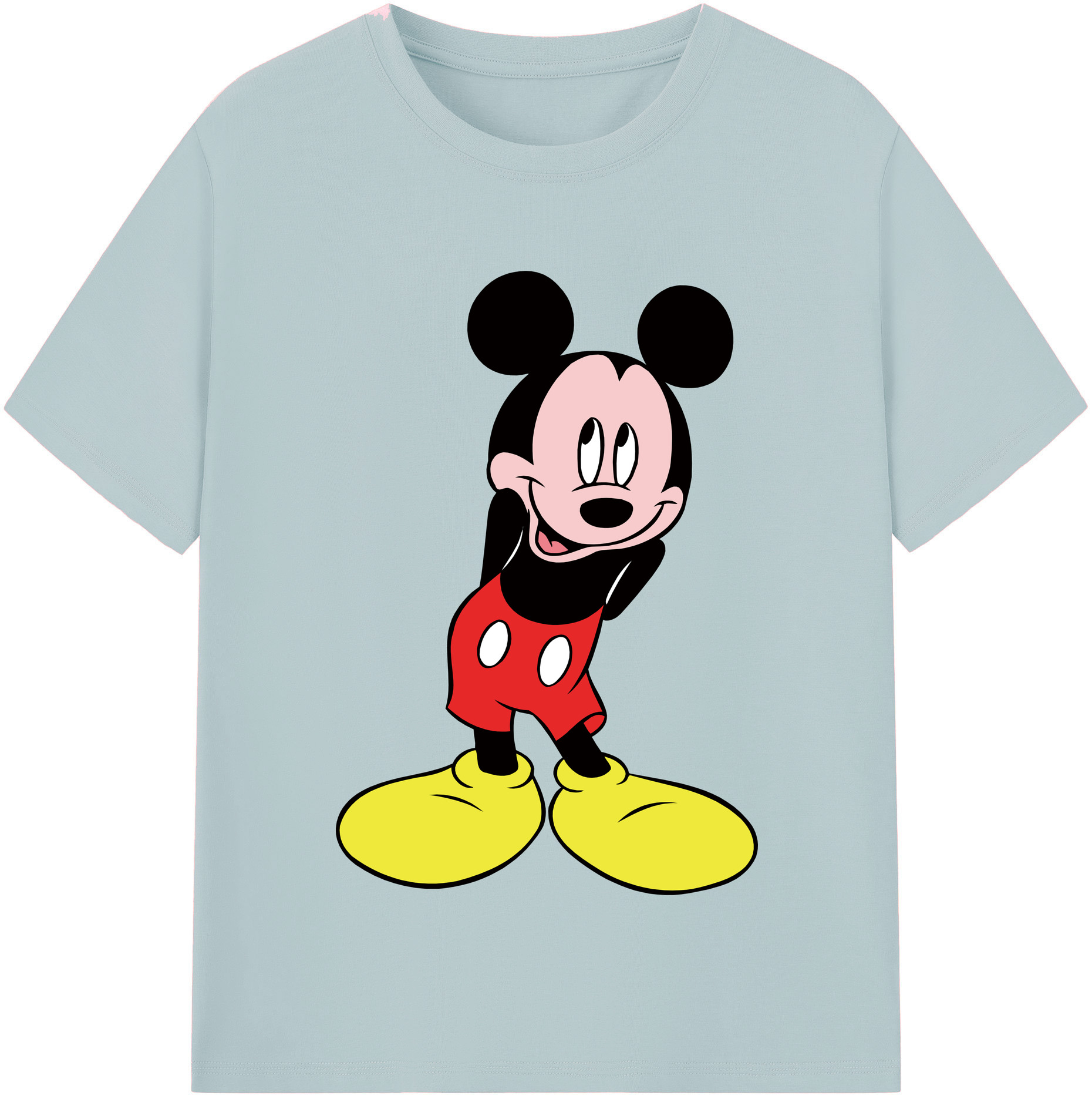 （画像用） ミッキーマウス Mickey Mouse 綿100％半袖Tシャツ（フロントプリント）